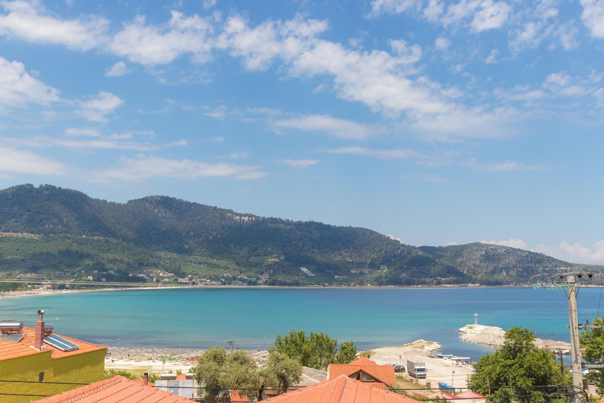 Ntinas Villa With Sea View Скала-Потамиас Экстерьер фото