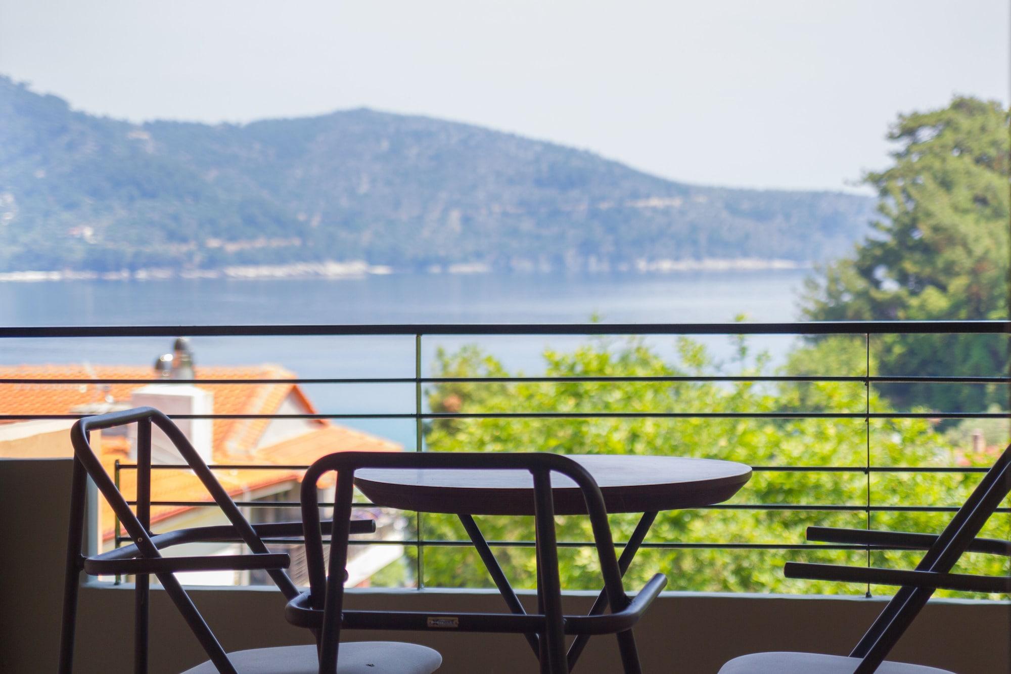 Ntinas Villa With Sea View Скала-Потамиас Экстерьер фото