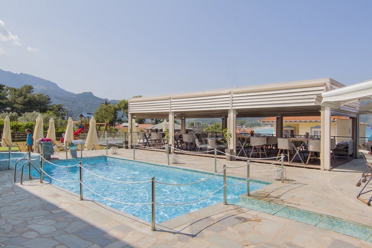 Ntinas Villa With Sea View Скала-Потамиас Экстерьер фото